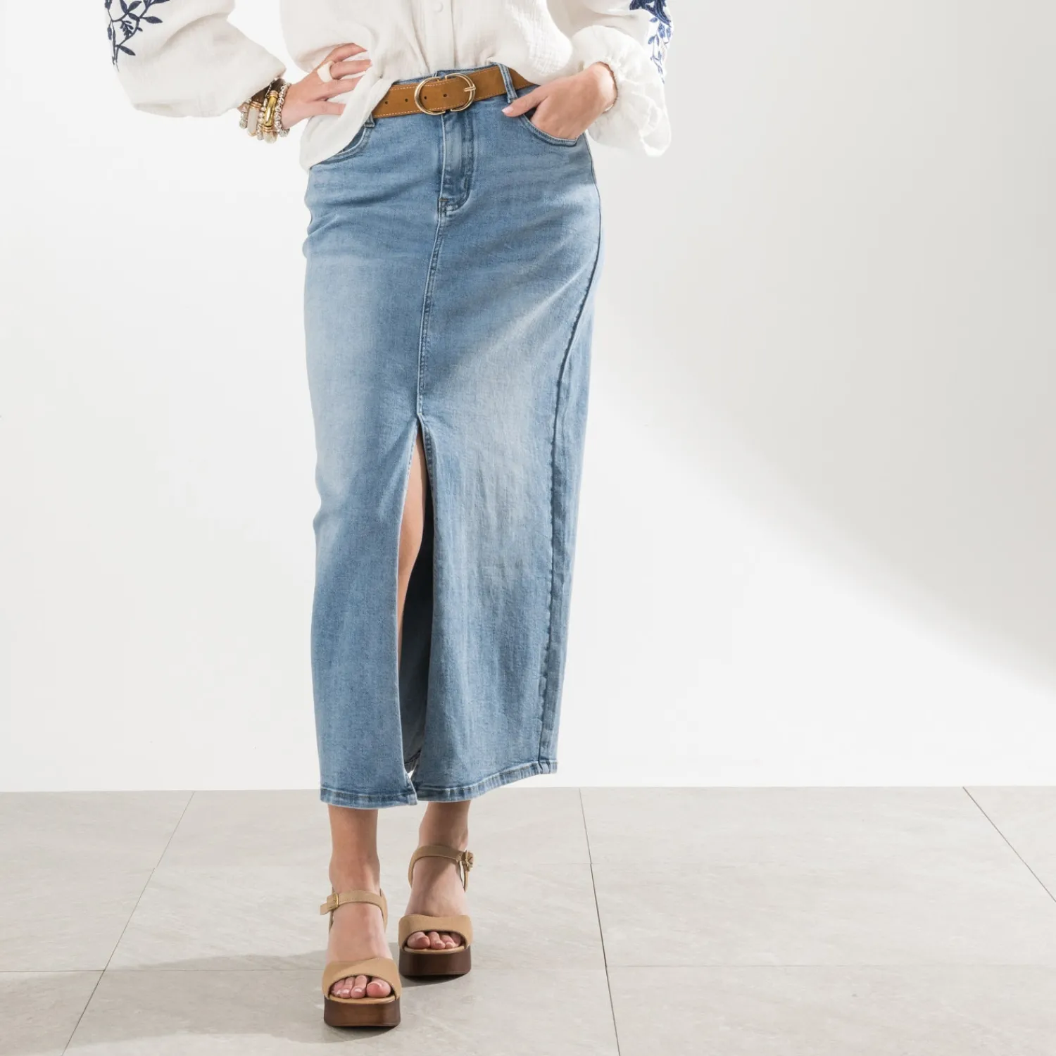 Texto Ceintures^Ceinture cuir velours CAMEL