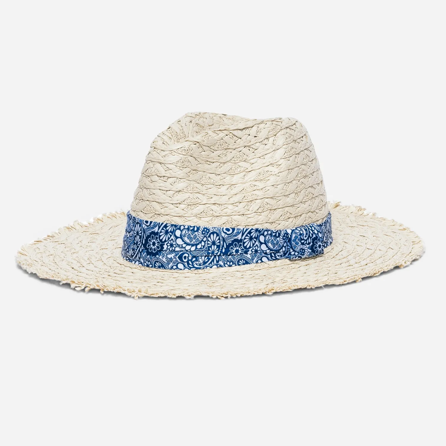Eram Chapeaux, Bonnets & Casquettes^Chapeau beige en paille à galon cachemire MARINE