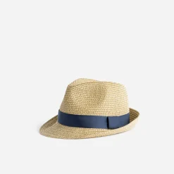 Eram Accessoires|Chapeaux, Bonnets & Casquettes^Chapeau en paille avec galon marine BEIGE