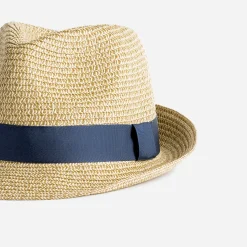 Eram Accessoires|Chapeaux, Bonnets & Casquettes^Chapeau en paille avec galon marine BEIGE