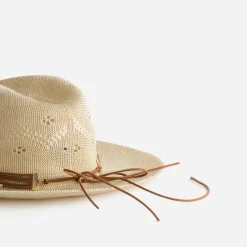 Texto Chapeaux, Bonnets & Casquettes^Chapeau tressé lacets marron BEIGE