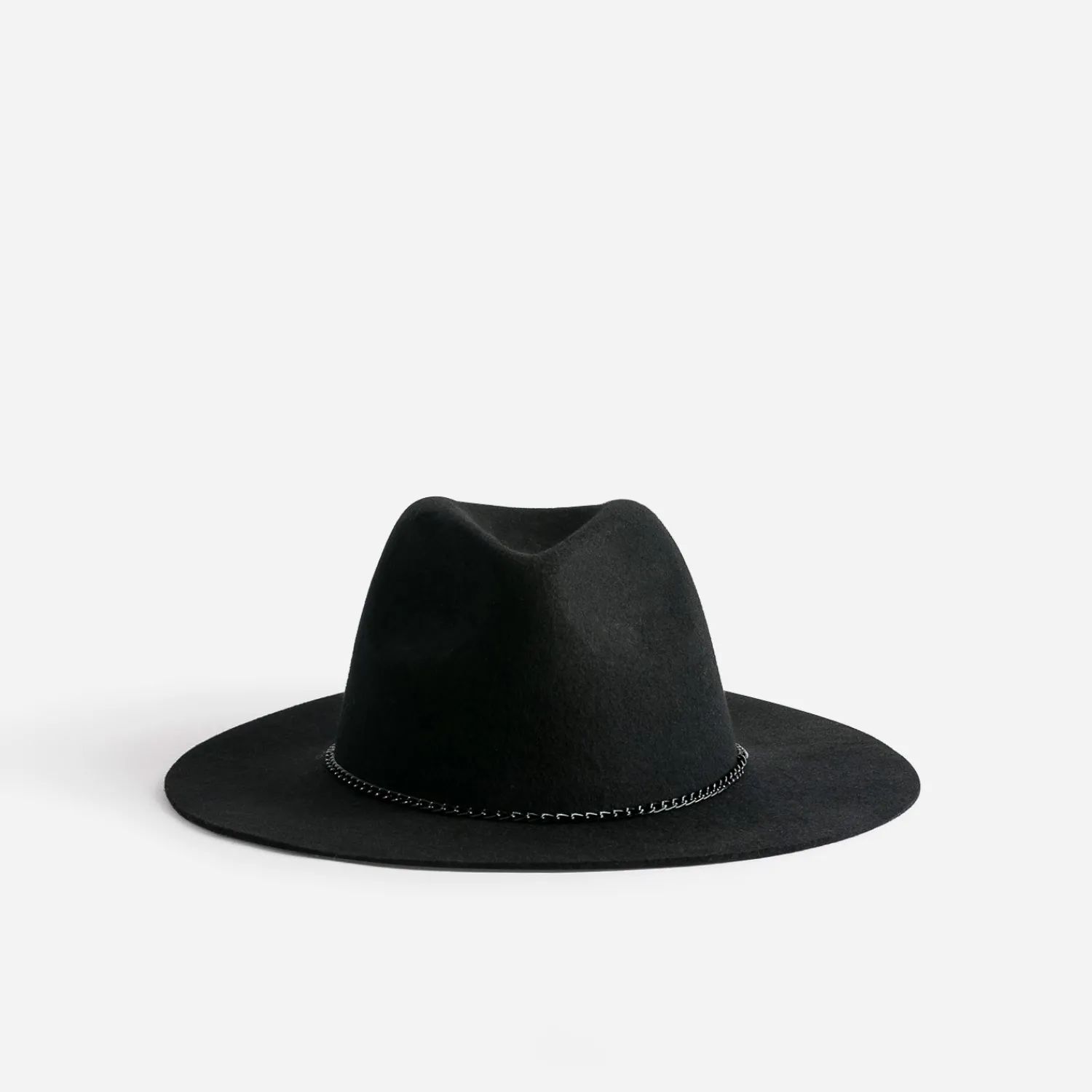 Eram Chapeaux, Bonnets & Casquettes^Chapeau laine feutrée avec galon-chaînette NOIR