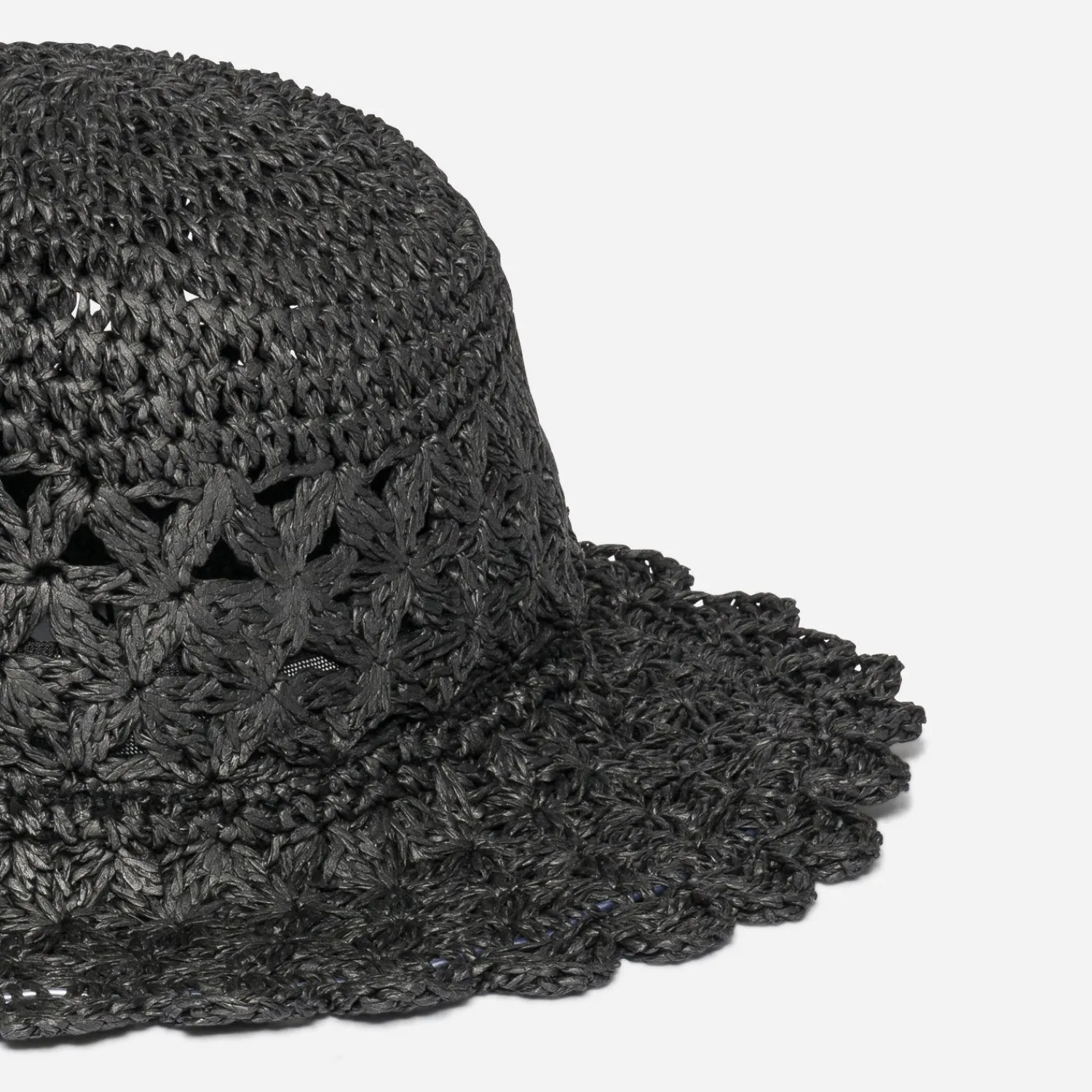 Texto Chapeaux, Bonnets & Casquettes^Chapeau noir tressé ROUGE