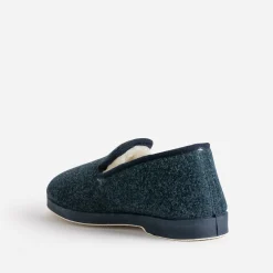 Eram Chaussons^Charentaise bleue fourrée MARINE