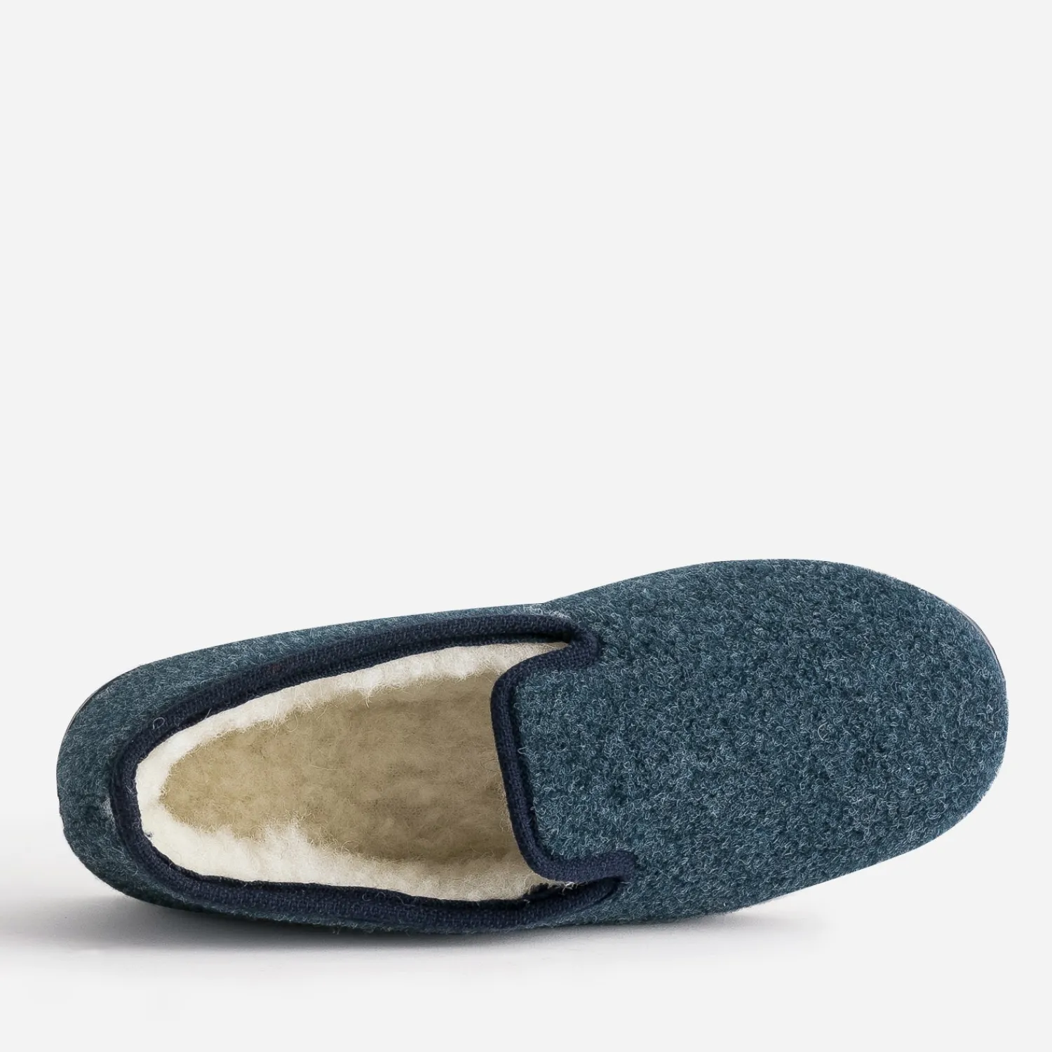 Eram Chaussons^Charentaise bleue fourrée MARINE