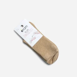 Eram Chaussettes & Collants^Chaussettes s pailletées côtelées BEIGE