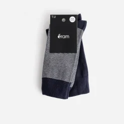 Eram Chaussettes|Accessoires^Chaussettes bleu et motif rayures MARINE