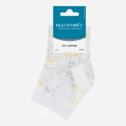 Bleu Foret Chaussettes & Collants^Chaussettes BLEUFORET hes à motif bosquet BLANC