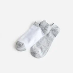 Eram Chaussettes & Collants^Chaussettes courtes hes et gris pailleté BLANC
