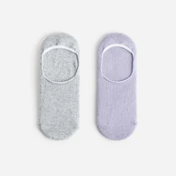 Eram Chaussettes & Collants^Chaussettes invisibles parme et gris argenté VIOLET