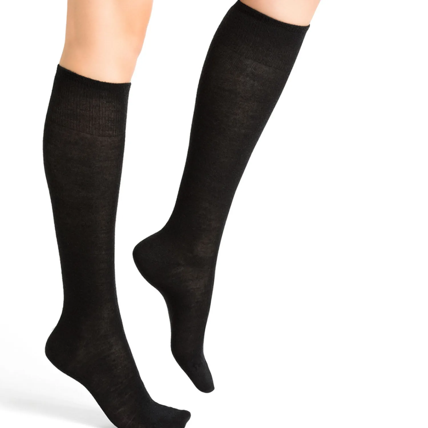Bleu Foret Chaussettes & Collants^Chaussettes montantes es laine mérinos 37-41 NOIR