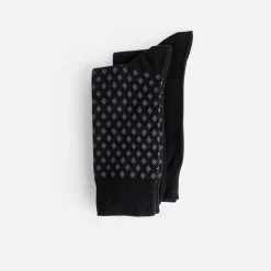 Eram Chaussettes|Accessoires^Chaussettes es et jacquard motif graphique NOIR