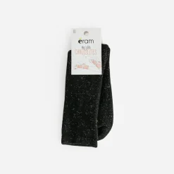 Eram Chaussettes & Collants^Chaussettes es pailletées argent NOIR