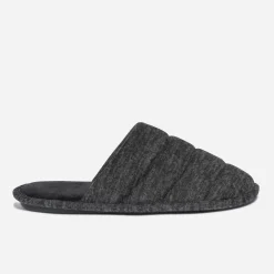 Eram Chaussons^Chausson-mule gris effet matelassé NOIR