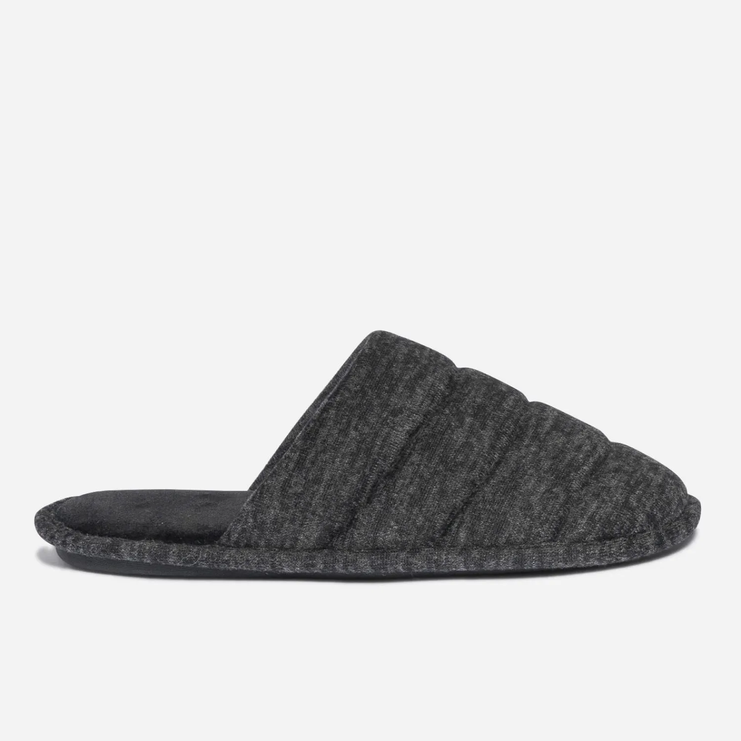 Eram Chaussons^Chausson-mule gris effet matelassé NOIR