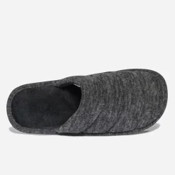 Eram Chaussons^Chausson-mule gris effet matelassé NOIR