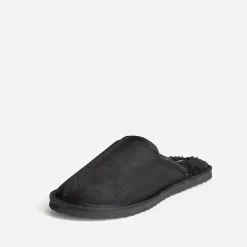 Jack & Jones Chaussons^Chausson-mule JACK&JONES suédé fourré NOIR