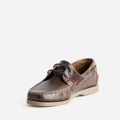 Eram Chaussures Bateau^Chaussure bateau cuir MARRON