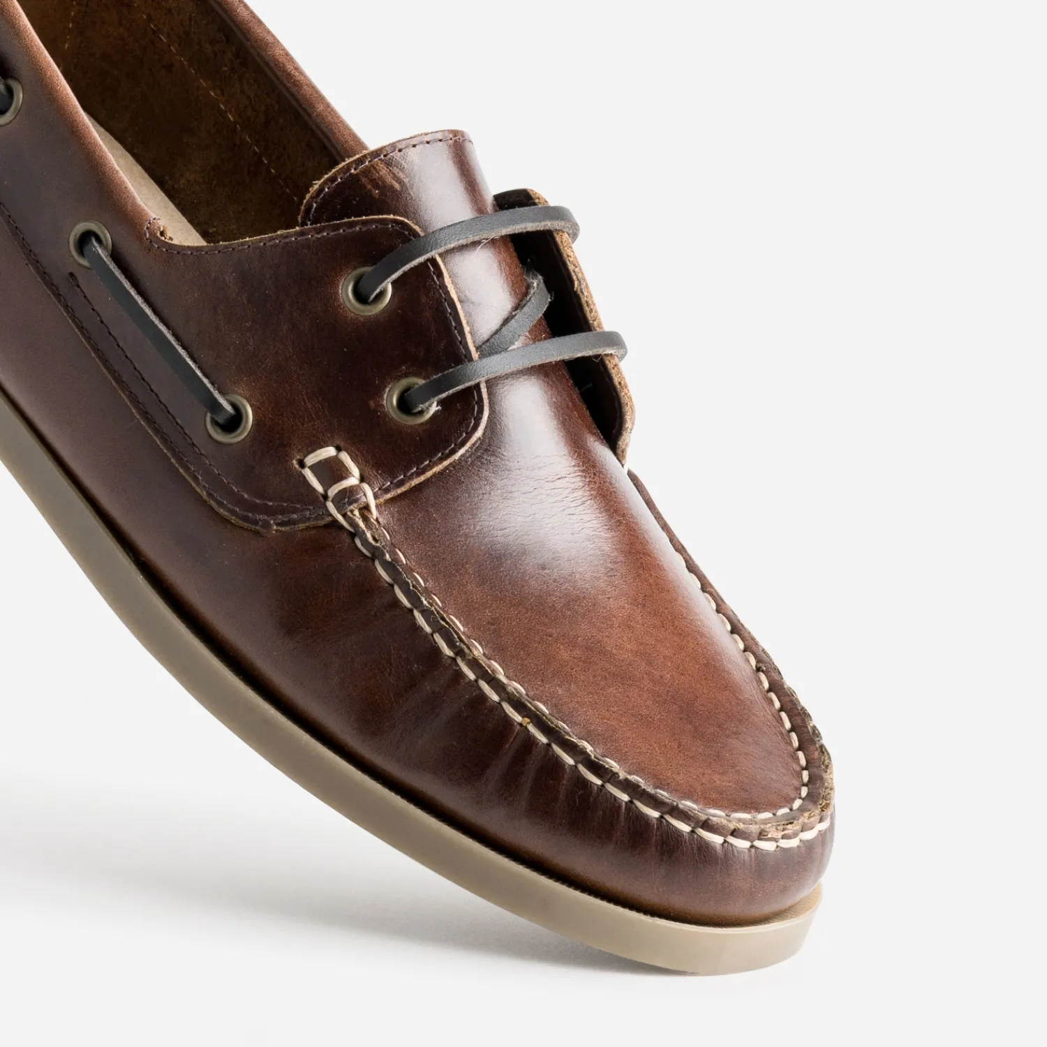 Eram Chaussures Bateau^Chaussure bateau cuir MARRON