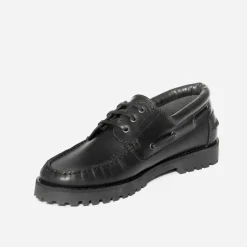 Eram Chaussures De Ville^Chaussure bateau en cuir NOIR
