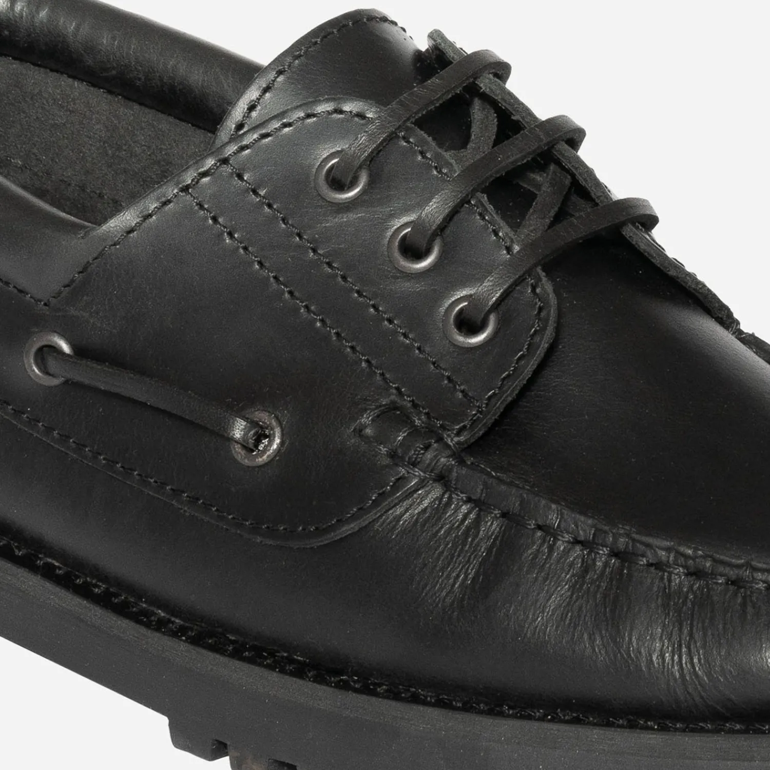 Eram Chaussures De Ville^Chaussure bateau en cuir NOIR