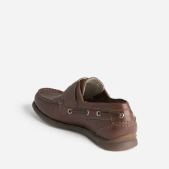 Fluchos Chaussures Bateau^Chaussure-bateau cognac en cuir à scratch MARRON
