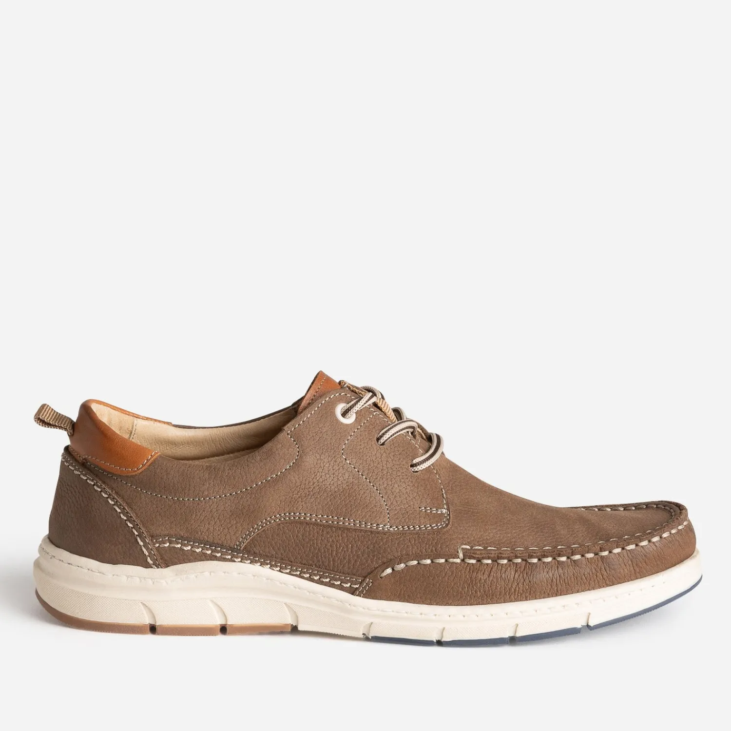 FRANCE ARNO Chaussures De Ville^Chaussure-bateau cuir TAUPE