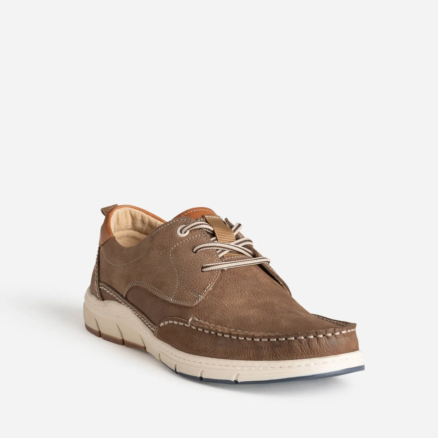 FRANCE ARNO Chaussures De Ville^Chaussure-bateau cuir TAUPE