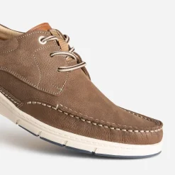FRANCE ARNO Chaussures De Ville^Chaussure-bateau cuir TAUPE