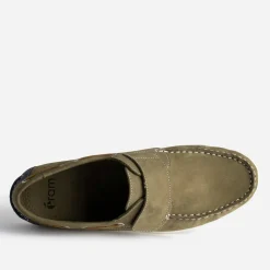 Eram Chaussures Bateau^Chaussure-bateau cuir nubuck scratch KAKI