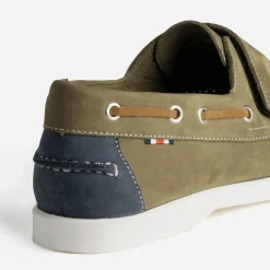 Eram Chaussures Bateau^Chaussure-bateau cuir nubuck scratch KAKI