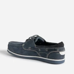 Eram Chaussures Bateau^Chaussure-bateau cuir nubuck MARINE