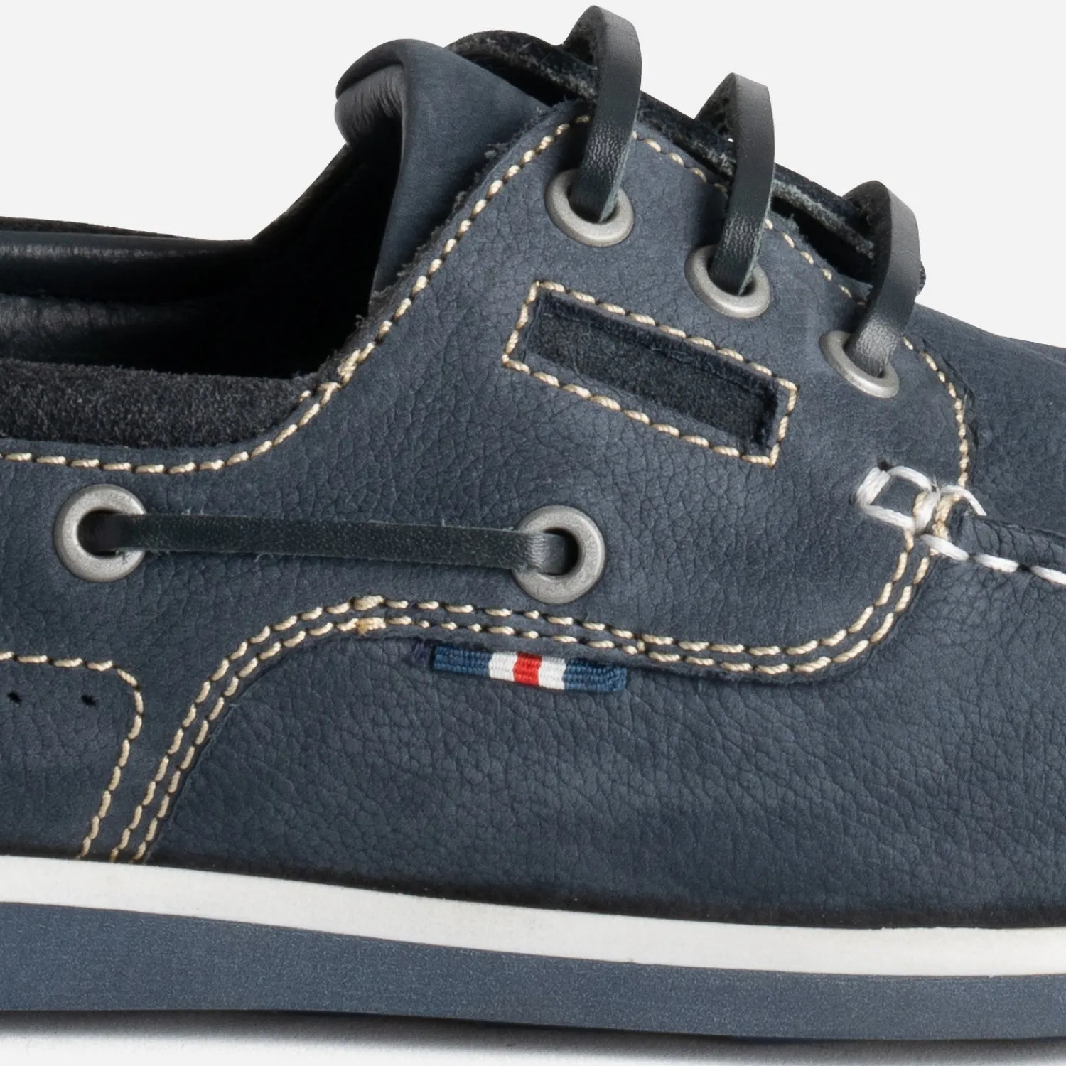 Eram Chaussures Bateau^Chaussure-bateau cuir nubuck MARINE