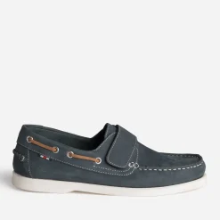 Eram Mocassins^Chaussure-bateau cuir scratch MARINE