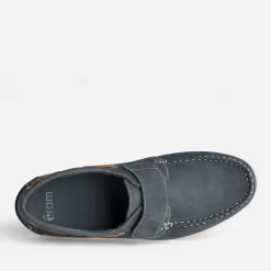 Eram Mocassins^Chaussure-bateau cuir scratch MARINE