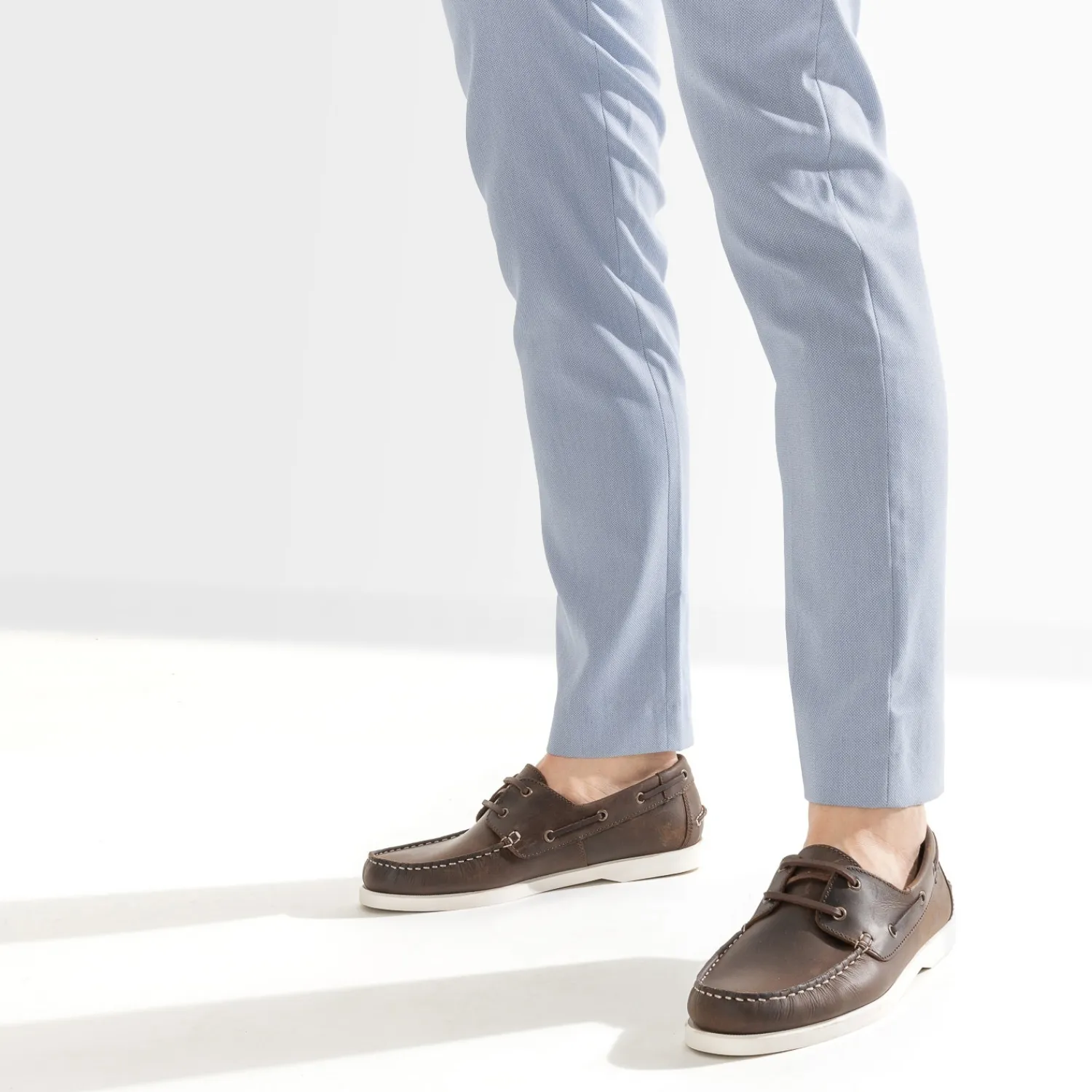 Eram Chaussures Bateau^Chaussure-bateau foncé en cuir MARRON