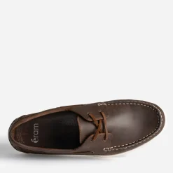 Eram Chaussures Bateau^Chaussure-bateau foncé en cuir MARRON