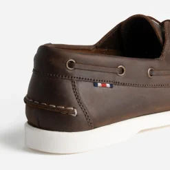 Eram Chaussures Bateau^Chaussure-bateau foncé en cuir MARRON