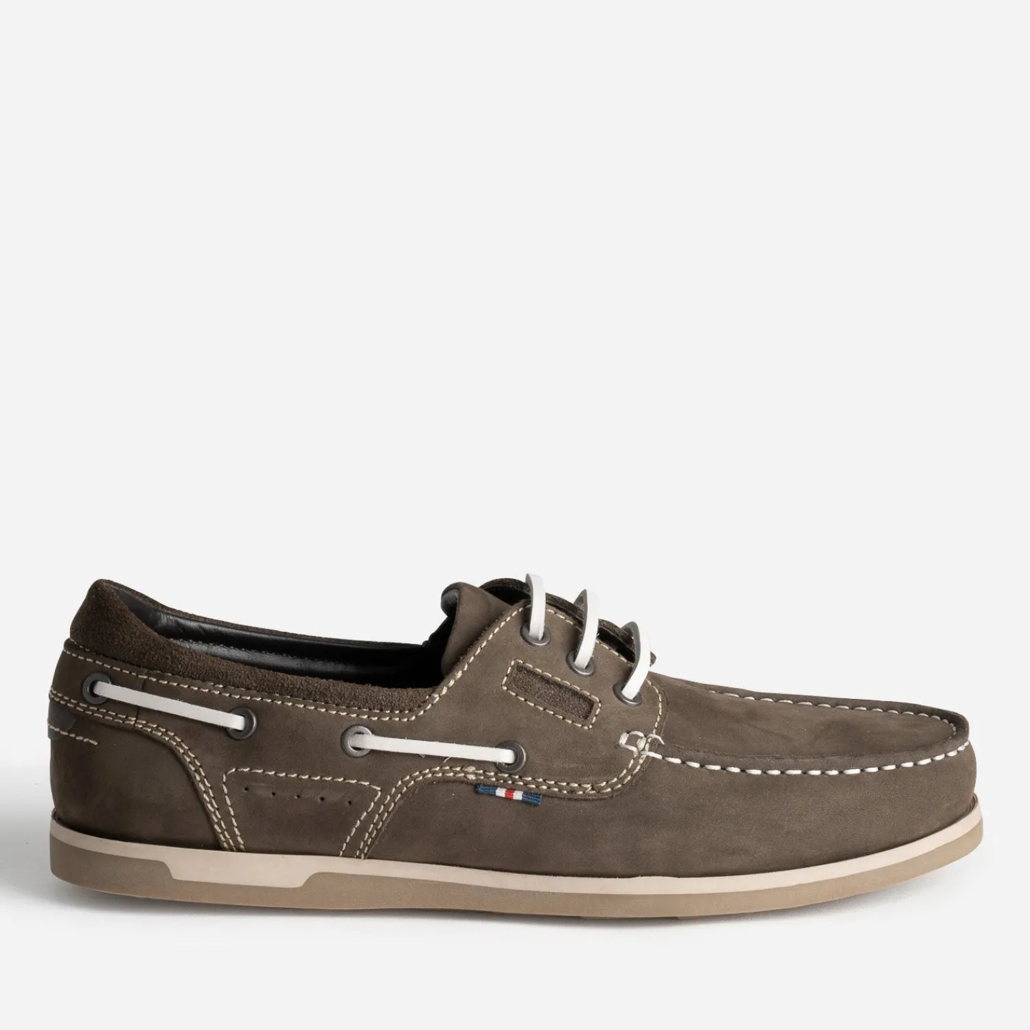 Eram Chaussures Bateau^Chaussure-bateau foncé cuir nubuck TAUPE