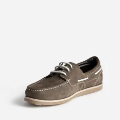 Eram Chaussures Bateau^Chaussure-bateau foncé cuir nubuck TAUPE