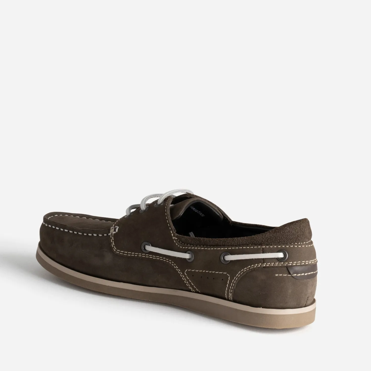 Eram Chaussures Bateau^Chaussure-bateau foncé cuir nubuck TAUPE