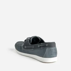 Tbs Chaussures Bateau^Chaussure-bateau bleu denim cuir nubuck MARINE