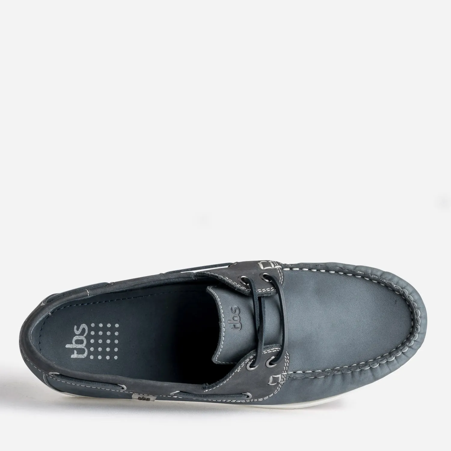 Tbs Chaussures Bateau^Chaussure-bateau bleu denim cuir nubuck MARINE