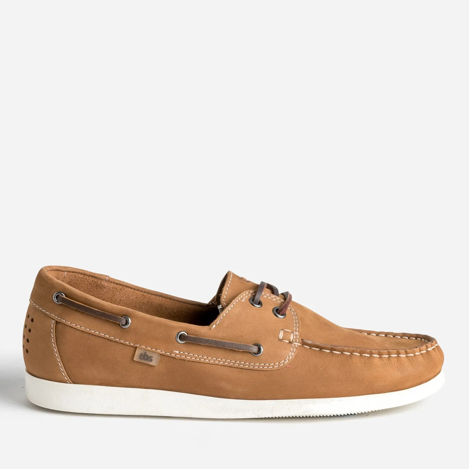 Tbs Chaussures Bateau^Chaussure-bateau cuir nubuck CAMEL