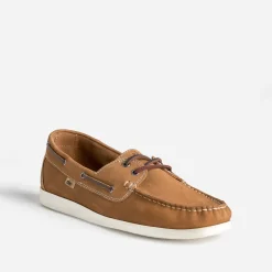Tbs Chaussures Bateau^Chaussure-bateau cuir nubuck CAMEL