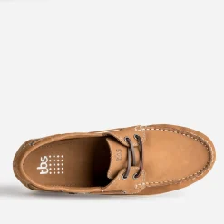 Tbs Chaussures Bateau^Chaussure-bateau cuir nubuck CAMEL