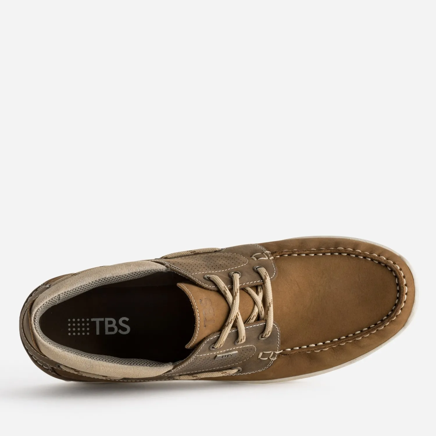 Tbs Chaussures Bateau^Chaussure-bateau et marron cuir CAMEL