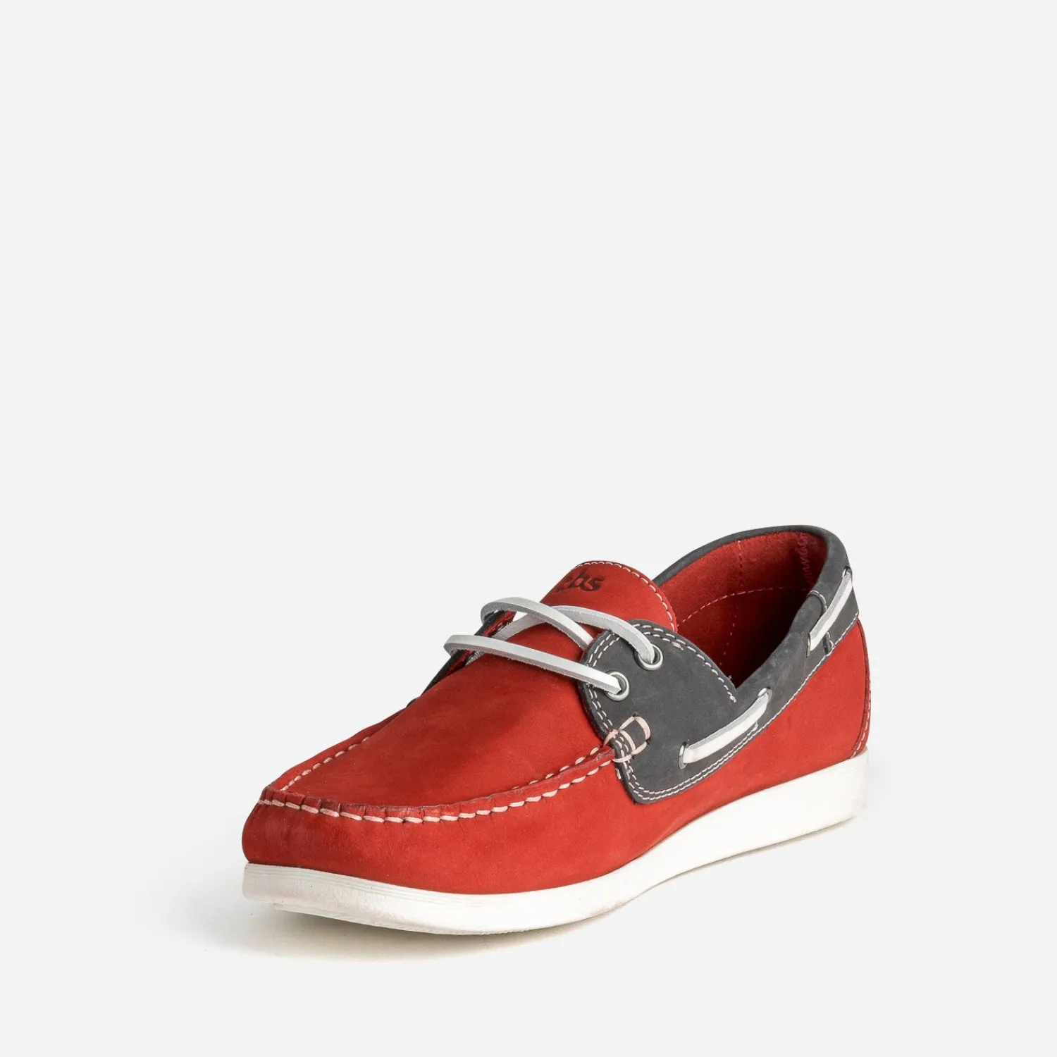 Tbs Chaussures Bateau^Chaussure-bateau et marine cuir nubuck ROUGE
