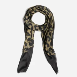 Eram Echarpes & Foulards^Chèche et noir à maxi motif léopard KAKI