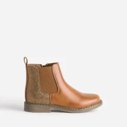 Buggy Boots^Chelsea boots détails pailletés CAMEL